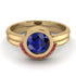 Bezel Sapphire Bridal Set - Emerson No. 58